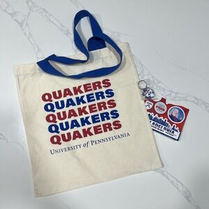 University of Pennsylvania Canvas Tote, Keychain & Stickers bundle